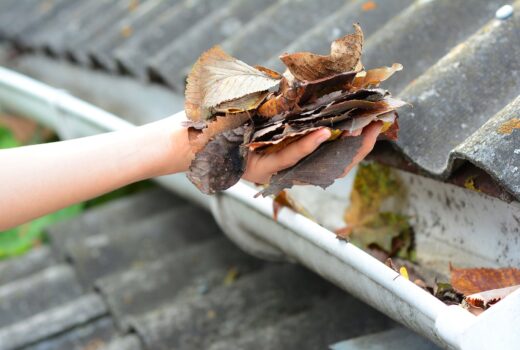 clean roof debris